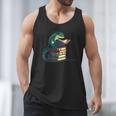 Lizard Reading Book Librarian Bookworm Reader Read Men Tank Top