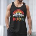 Take A Look It's In A Book Reading Book Vintage Rainbow Men Tank Top