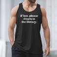 If Lost Please Return To The Library Book Lover Men Tank Top