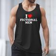I Love Heart Fictional Men Simple Cute Books Reading Men Tank Top