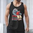 Manatee Reading Books Matching Bookworm Readers Librarian Men Tank Top