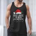 Matching Christmas PJS Most Likely To Read A Book Men Tank Top