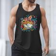 Open Book With Colorful Floral Reading Magic Men Tank Top Open Book With Colorful Floral Reading Magic Men Tank Top