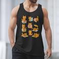 Orange Cats Reading Books Cat Lover Men Tank Top