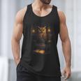 Owl Library Books Wisdom Reading Vintage Scholar Men Tank Top