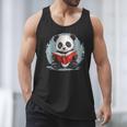 Panda With Book For Reading Enthusiasts Men Tank Top Panda With Book For Reading Enthusiasts Men Tank Top