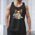 Papillon Books Reading Dog Breed Graphic For Men Women Kids Men Tank Top Papillon Books Reading Dog Breed Graphic For Men Women Kids Men Tank Top