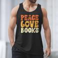 Peace Love Books Men Women Men Tank Top