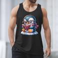 Penguin Reading a Book Animal Men Tank Top