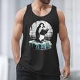 Penguin Reading A Book Vintage Graphic Bookworm Lover Men Tank Top