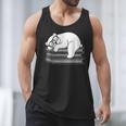 Polar Bear Reading Book Pajama Sleep Men Tank Top
