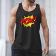 POW -Adults Kids Comic Book Cartoon Pop Art Novelty Sarcastic Men Tank Top