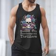 Psychological Thriller Reader Fan Skull Flowers Books Men Tank Top Psychological Thriller Reader Fan Skull Flowers Books Men Tank Top