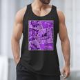 Purple Comic Book Purple Color Graphic Men Tank Top