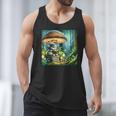 Rabbit Reading Book Under Large Mushroom Easter Bandana Men Tank Top