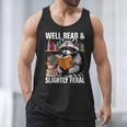 Well Read & Slightly Feral Raccoon Book Lover Graphic Men Tank Top Well Read & Slightly Feral Raccoon Book Lover Graphic Men Tank Top