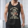 Read Books Be Kind Stay Weird Raccoon Coffee Lover Reading Men Tank Top