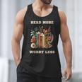 Read More Worry Less Book Lovers Motivational Quote Bookish Men Tank Top