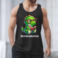 Readasaurus Reading Dinosaur Book Reader Bookworm Men Tank Top Readasaurus Reading Dinosaur Book Reader Bookworm Men Tank Top