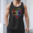 Readers Are Leaders Reading Teacher Women Kids Book Lovers Men Tank Top
