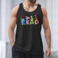 Reading DinosaurRex Dino Book Lover Men Tank Top Reading DinosaurRex Dino Book Lover Men Tank Top