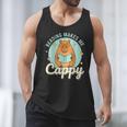 Reading Makes Me Cappy Bookworm Capybara Book Reading Men Tank Top