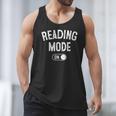 Reading Mode On Book Lover Librarian Teacher Men Tank Top