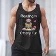 Reading Is Otterly Fun Sea Otter Book Loving Librarian Men Tank Top