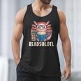 Readsolotl Axolotl Reading Book Lover Kawaii Bookworms Men Tank Top