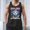 Readsolotl Kawaii Axolotl Book Lover Reading Men Tank Top