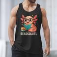 Readsolotl Kawaii Axolotl Reading Book Lover Men Tank Top