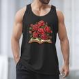 Red Roses Flowers Book Floral Men Tank Top Red Roses Flowers Book Floral Men Tank Top
