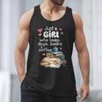 Retro Just A Girl Who Love Dogs Books And Coffee Bookworm Men Tank Top