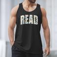 Retro Read Floral Reading Bookworm Librarian Book Lover Men Tank Top Retro Read Floral Reading Bookworm Librarian Book Lover Men Tank Top