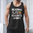 Retro Reading Is My Favorite Sport Baseball World Book Day Men Tank Top