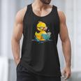 Rubber Duck Reading Book Reader Books Rubber Duckie Men Tank Top