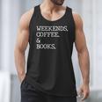 Weekends Coffee And Books Reading Lovers And Coffee Men Tank Top