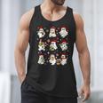 Santa Ghost Reading Books Christmas Library Teacher Men Tank Top