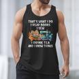 Sewing Reading Books Drinking Tea Sew Sewist Men Tank Top