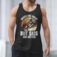 Skier BOOKS ARE GREAT BUT SKIS ARE BETTER Vintage Men Tank Top