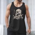 Skull Books Flowers Goth Reader Grunge Dark Alt Aesthetic Men Tank Top
