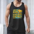 Softball Just A Girl Comic Book Style Graphic For Teens Men Tank Top