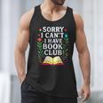 Sorry I Can't I Have Book Club Men Tank Top