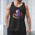 Spooky Grim Reaper Reading A Book Cute Creepy Halloween Men Tank Top Spooky Grim Reaper Reading A Book Cute Creepy Halloween Men Tank Top