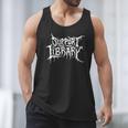 Support Your Local Library Horror Bookworm Men Tank Top