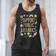 Support Public Libraries Reading Book Nerd Bookworm Literacy Men Tank Top