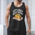Taco Books Mexican Reading Teacher Book Lovers Bookish Men Tank Top