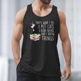 That's What I Do I Pet Cat I Read Books Tuxedo Cat Bookworm Men Tank Top