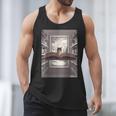 Totally Weird Tees Cat Library Book Reading Literary Men Tank Top