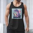 Trex Reading Book Dinosaur Men Tank Top